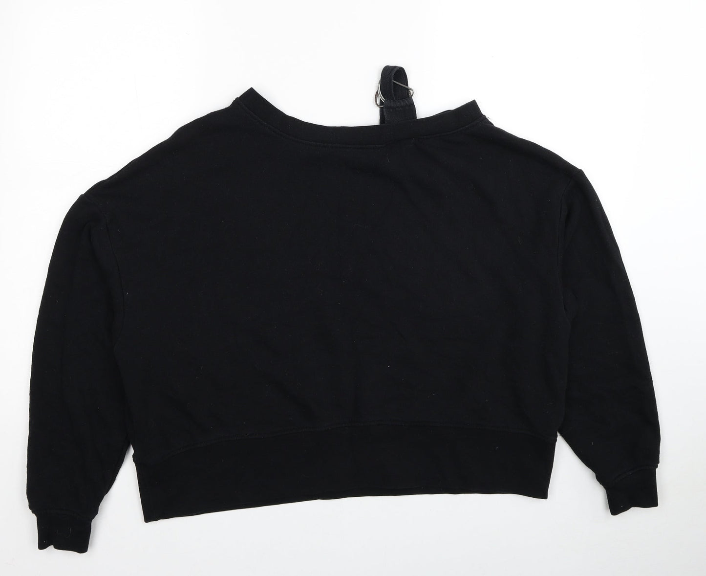 H&M Womens Black Cotton Pullover Sweatshirt Size M Pullover