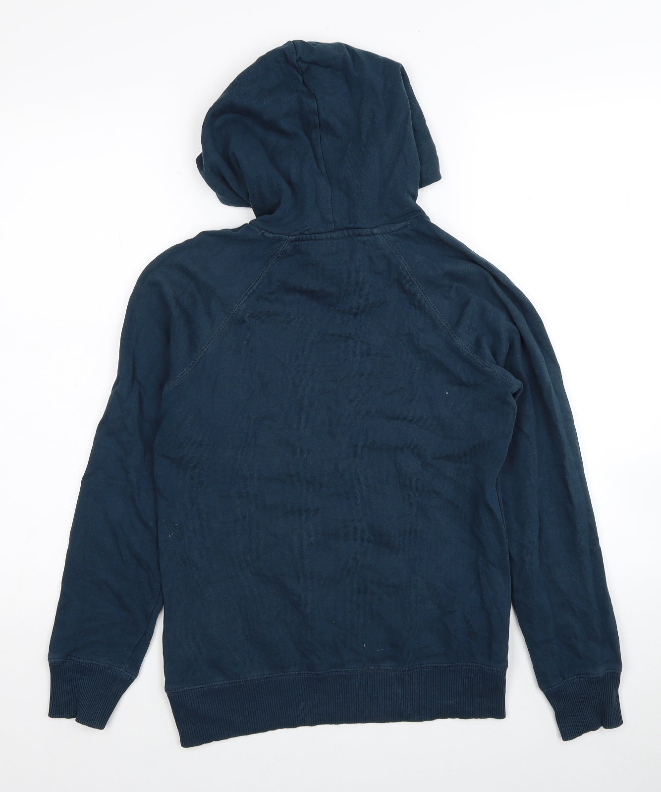 H&M Womens Blue Cotton Pullover Hoodie Size 6 Pullover