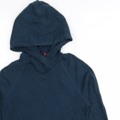 H&M Womens Blue Cotton Pullover Hoodie Size 6 Pullover