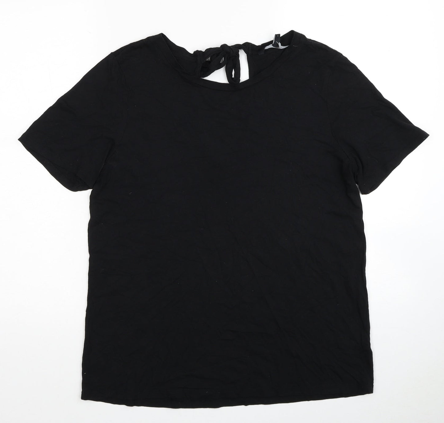 Womens UK Size L VERO MODA Black Basic T-Shirt
