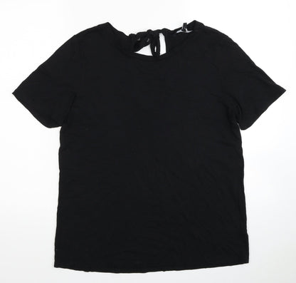 Womens UK Size L VERO MODA Black Basic T-Shirt