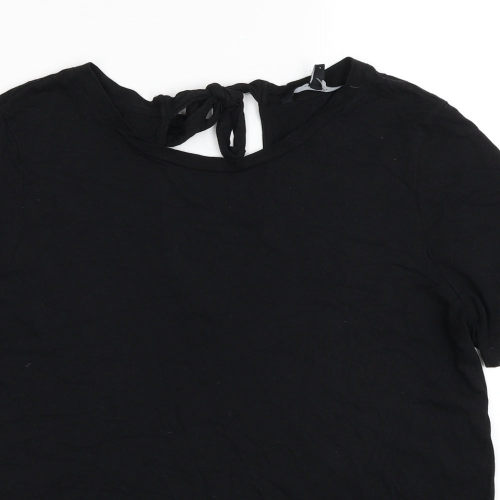 Womens UK Size L VERO MODA Black Basic T-Shirt