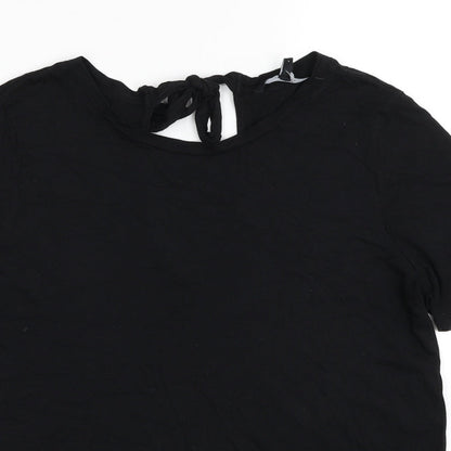 Womens UK Size L VERO MODA Black Basic T-Shirt