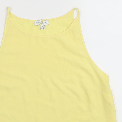 Womens UK Size 12 Warehouse Yellow Basic Tank