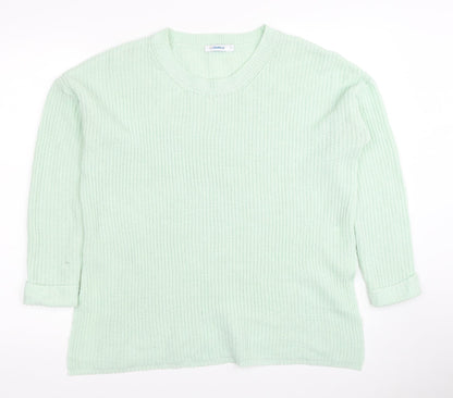 Miss Valley Womens Green Round Neck Acrylic Pullover Jumper Size M