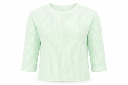 Miss Valley Womens Green Round Neck Acrylic Pullover Jumper Size M