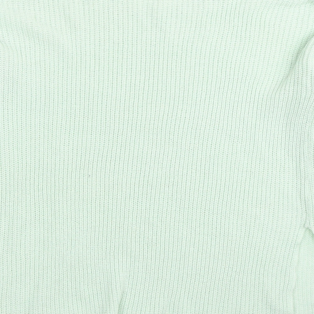 Miss Valley Womens Green Round Neck Acrylic Pullover Jumper Size M