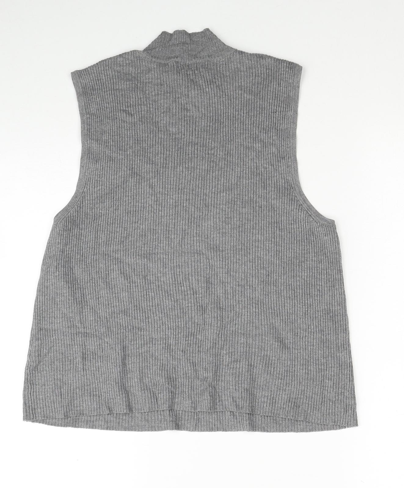 Womens UK Size 16 Atmosphere Grey Vest Jumper