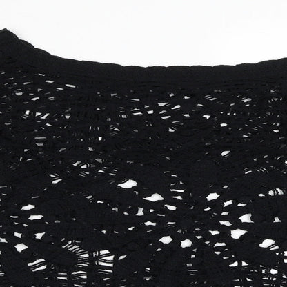 Womens UK Size L NEXT Black Cropped T-Shirt