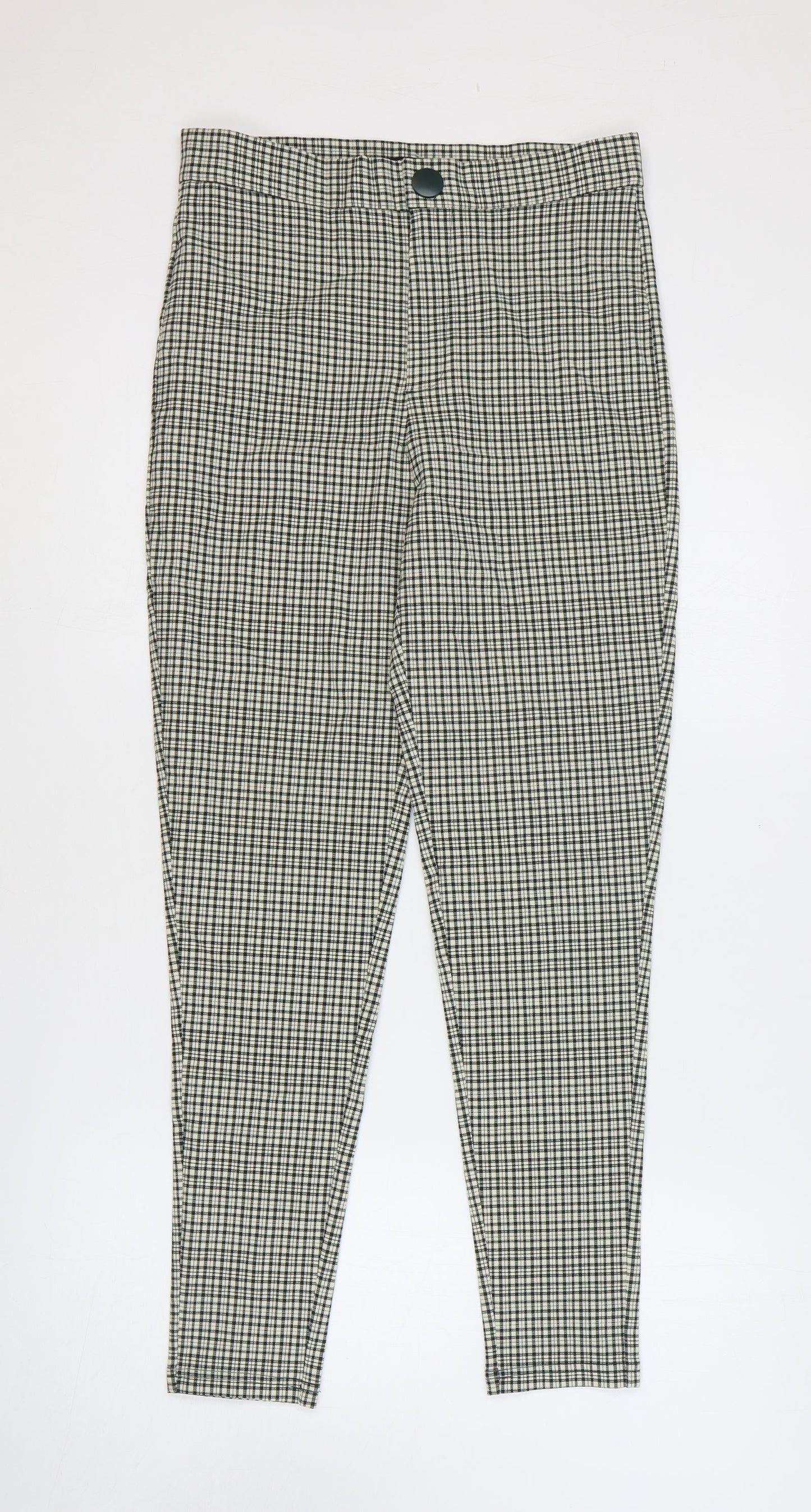 Womens UK Size M Zara Regular Fit  Green Trousers