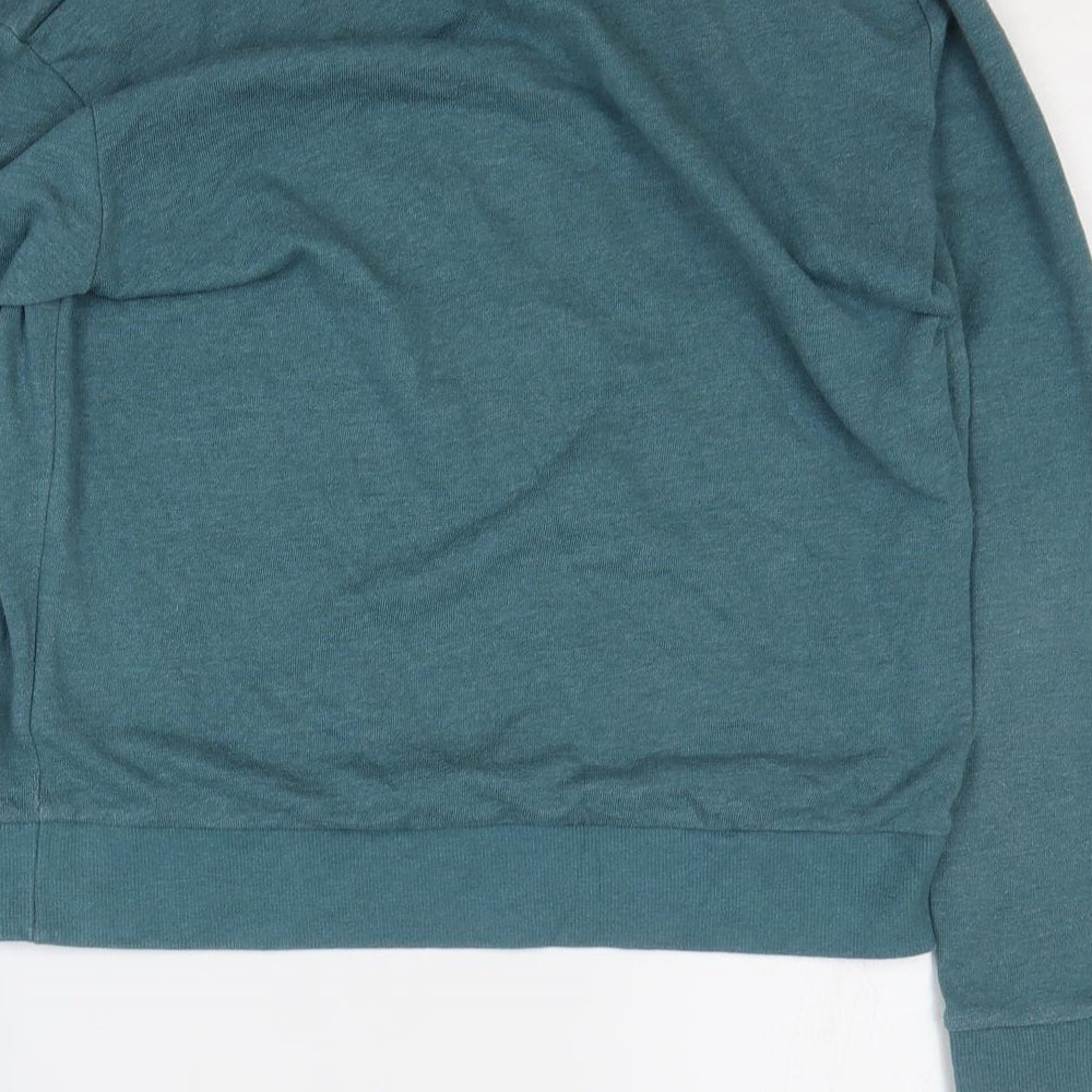 H&M Womens Green Polyester Pullover Sweatshirt Size S Pullover