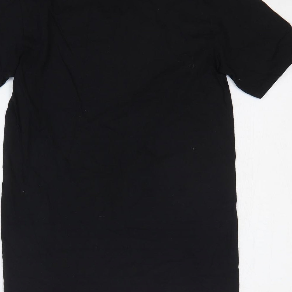 Womens UK Size S Gildan Black Basic T-Shirt