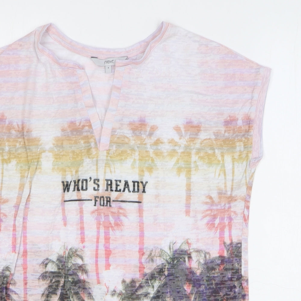 Womens UK Size 8 NEXT Multicoloured Basic Tank