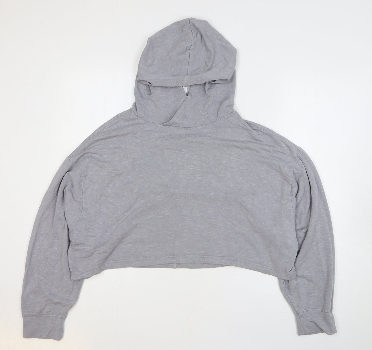 Fabletics Womens Grey Cotton Pullover Hoodie Size S Pullover - Cropped