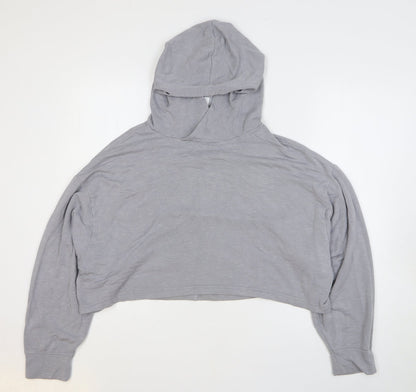 Fabletics Womens Grey Cotton Pullover Hoodie Size S Pullover - Cropped