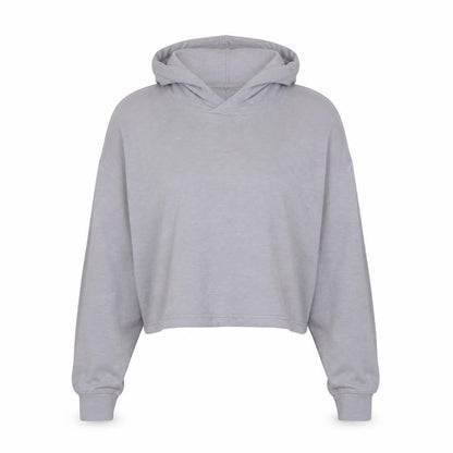 Fabletics Womens Grey Cotton Pullover Hoodie Size S Pullover - Cropped