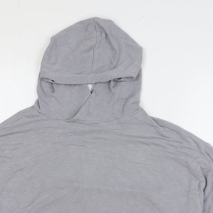 Fabletics Womens Grey Cotton Pullover Hoodie Size S Pullover - Cropped