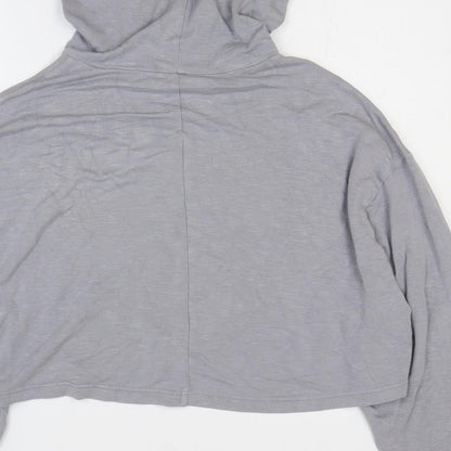 Fabletics Womens Grey Cotton Pullover Hoodie Size S Pullover - Cropped