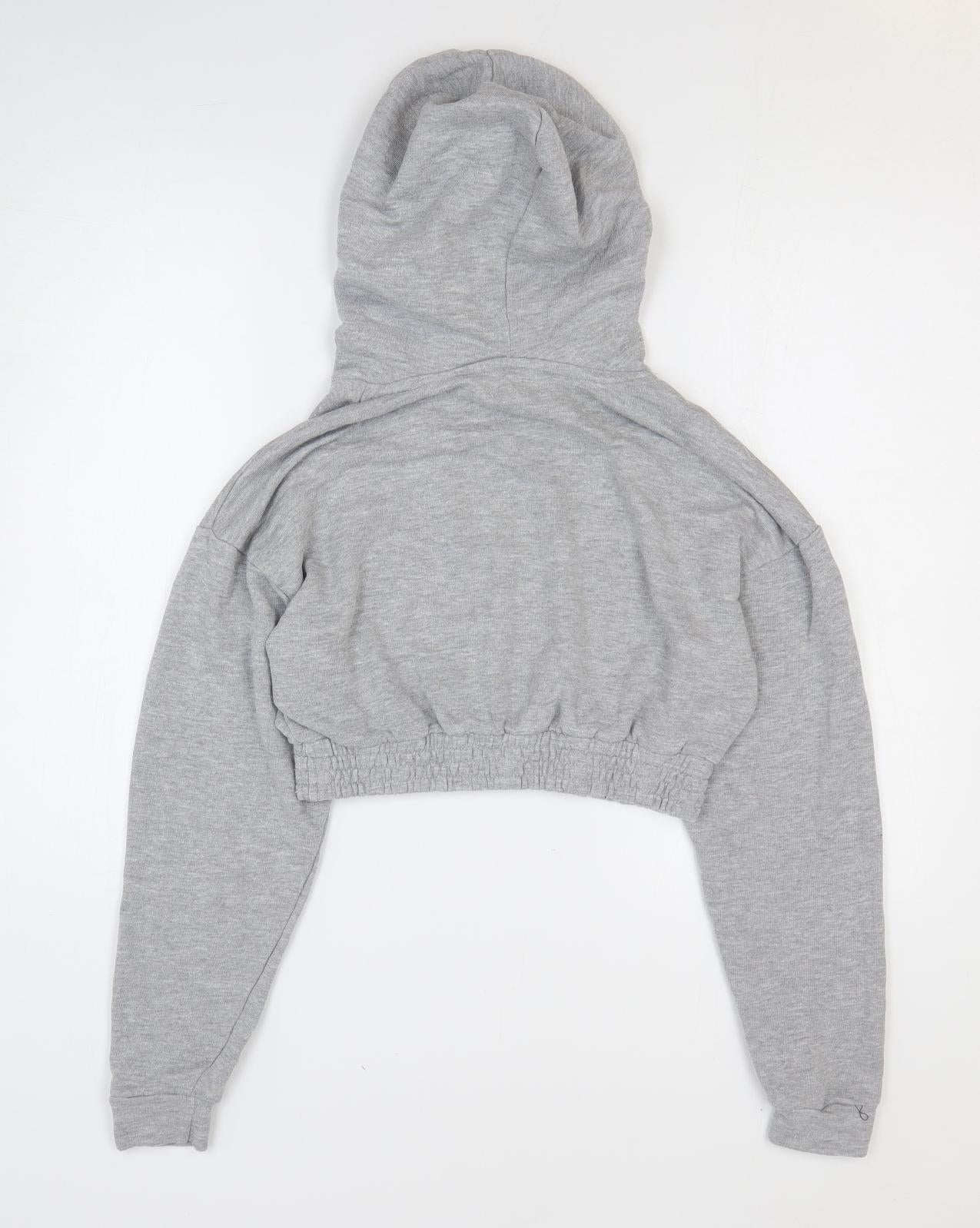 PINK Womens Grey Cotton Pullover Hoodie Size M Pullover