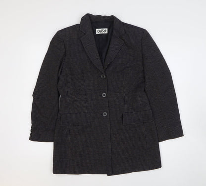 Oui Set Womens Blue Wool Jacket Suit Jacket Size 12