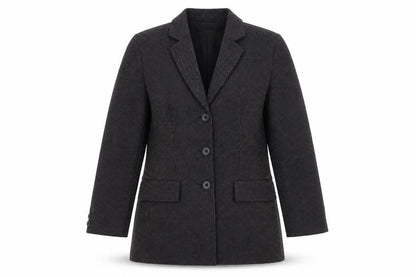 Oui Set Womens Blue Wool Jacket Suit Jacket Size 12