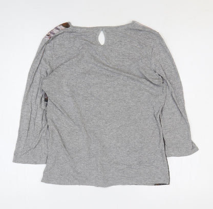 Alexara Womens Multicoloured Cotton Basic T-Shirt Size 10 Round Neck