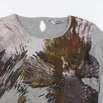 Alexara Womens Multicoloured Cotton Basic T-Shirt Size 10 Round Neck