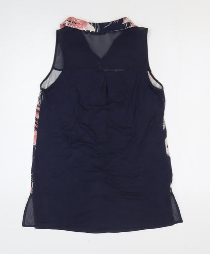 NEXT Womens Multicoloured Viscose Basic Tank Size 10 V-Neck