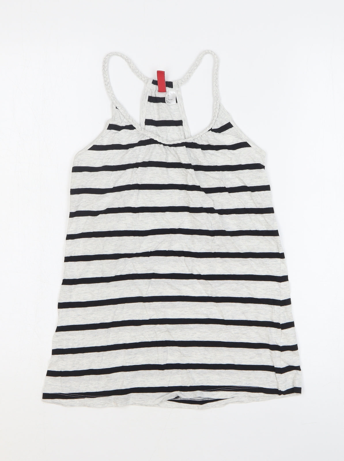 Womens UK Size 4 H&M Grey Basic Tank