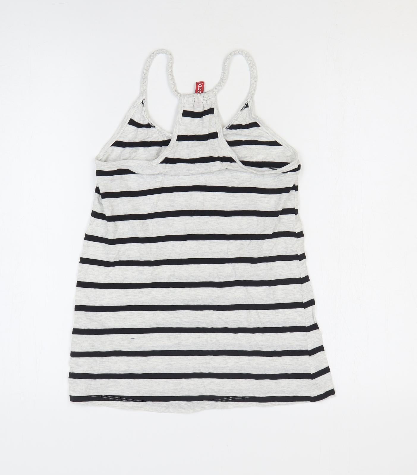 Womens UK Size 4 H&M Grey Basic Tank