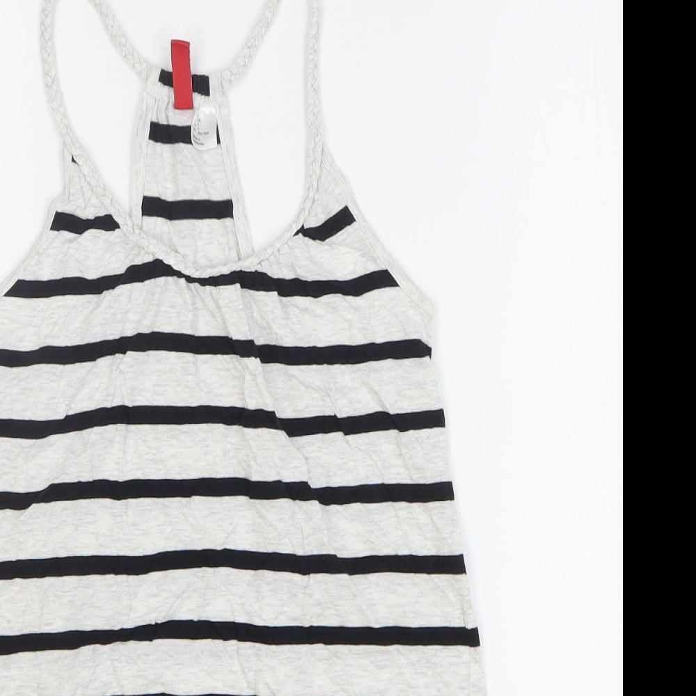 Womens UK Size 4 H&M Grey Basic Tank