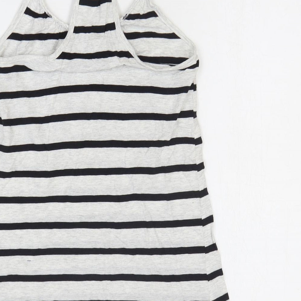 Womens UK Size 4 H&M Grey Basic Tank