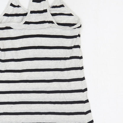 Womens UK Size 4 H&M Grey Basic Tank