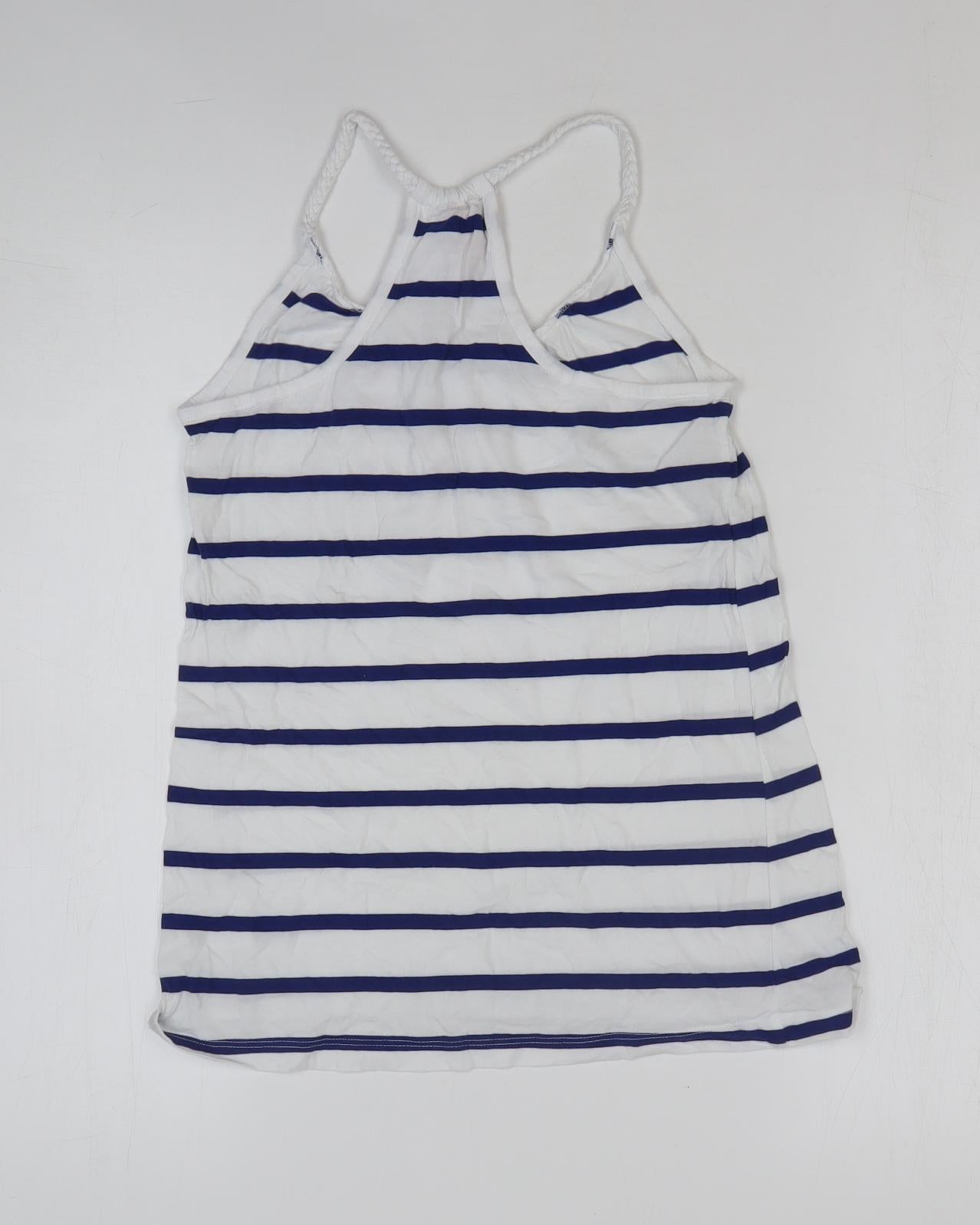Womens UK Size 4 H&M White Basic Tank