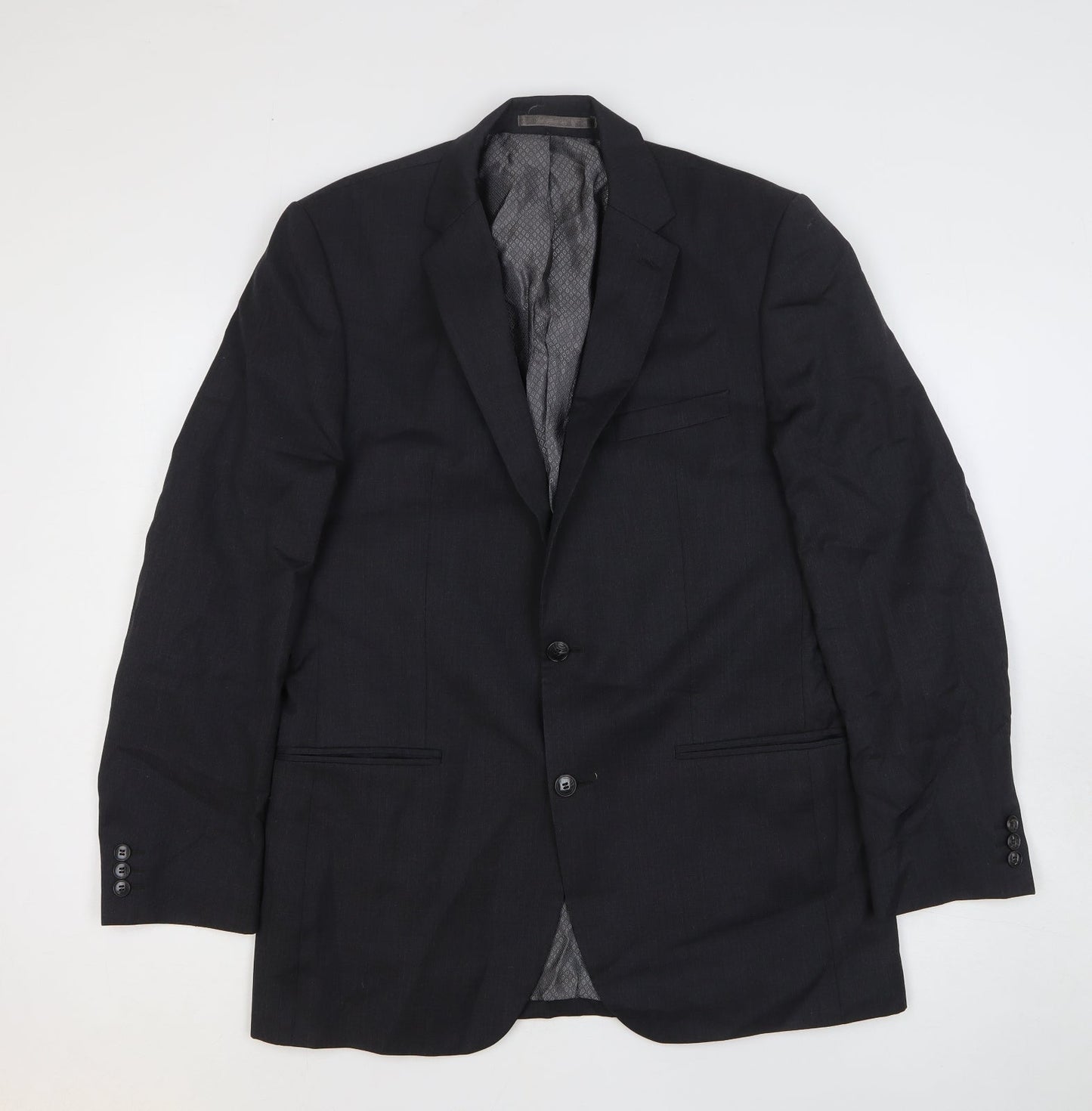 Mens UK Size 40 Preworn Regular Black Suit Jacket