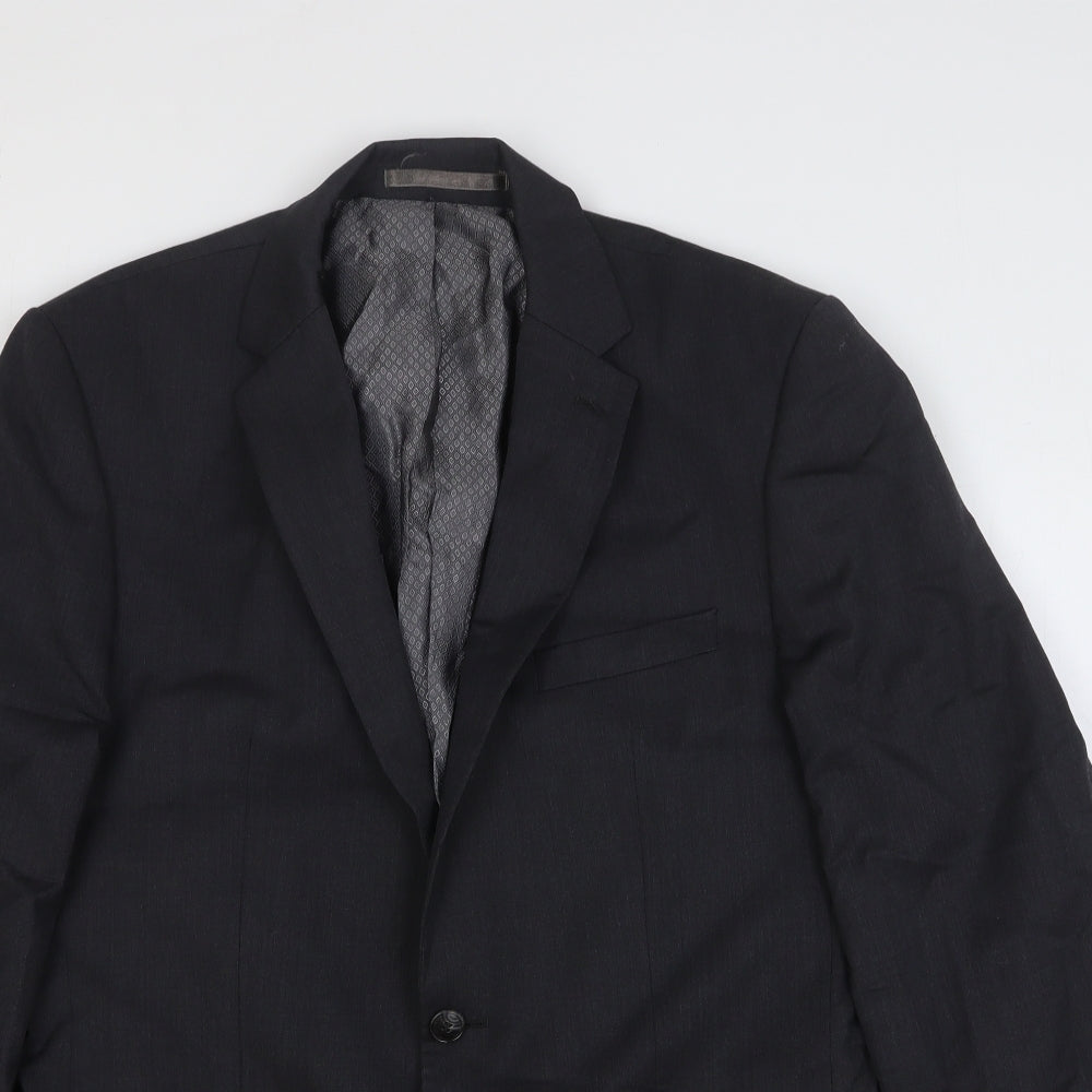 Mens UK Size 40 Preworn Regular Black Suit Jacket