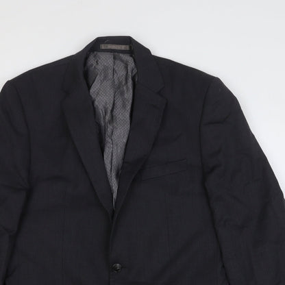 Mens UK Size 40 Preworn Regular Black Suit Jacket