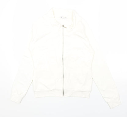 OODJI Womens White Jacket Size 6 Zip