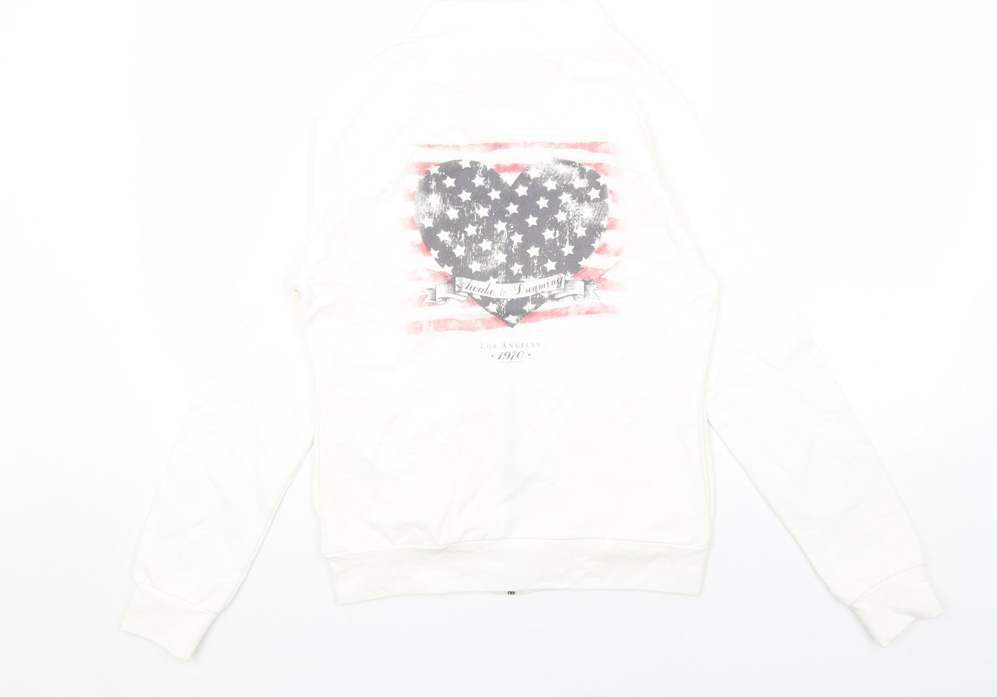 OODJI Womens White Jacket Size 6 Zip