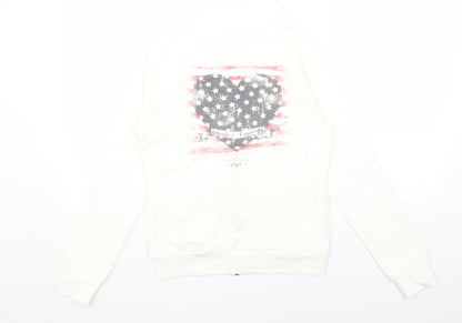 OODJI Womens White Jacket Size 6 Zip