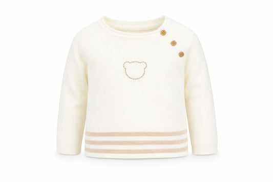 Nutmeg Boys White Viscose Pullover Jumper Size 6-9 Months Pullover