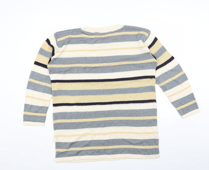 Womens UK Size M Richards Multicoloured Pullover Jumper