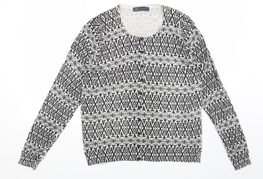 Womens UK Size L Marks and Spencer White Cardigan Jumper
