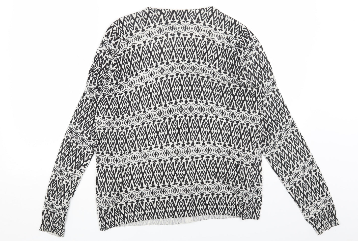 Womens UK Size L Marks and Spencer White Cardigan Jumper