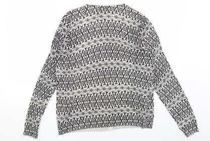 Womens UK Size L Marks and Spencer White Cardigan Jumper