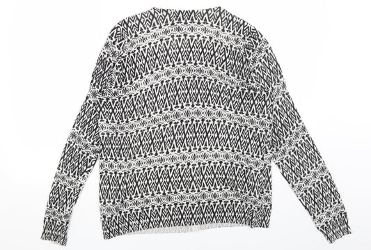Womens UK Size L Marks and Spencer White Cardigan Jumper