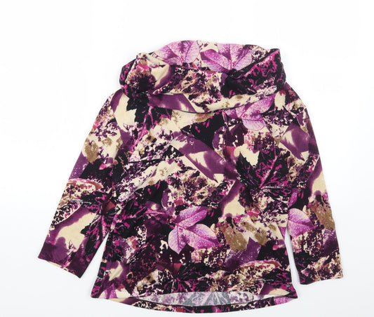 Womens UK Size 12 Classic Purple Basic T-Shirt