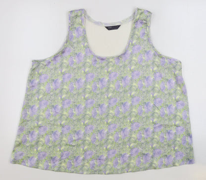 Womens UK Size 20 Marks and Spencer Multicoloured Basic Tank