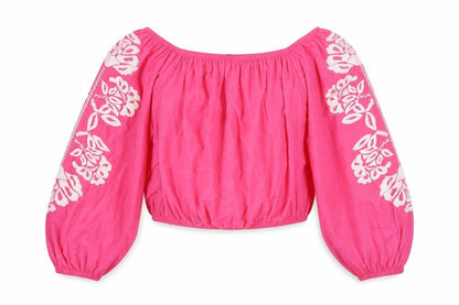 Womens UK Size 18 Marks and Spencer Pink Cropped Blouse