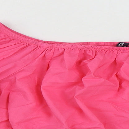 Womens UK Size 18 Marks and Spencer Pink Cropped Blouse